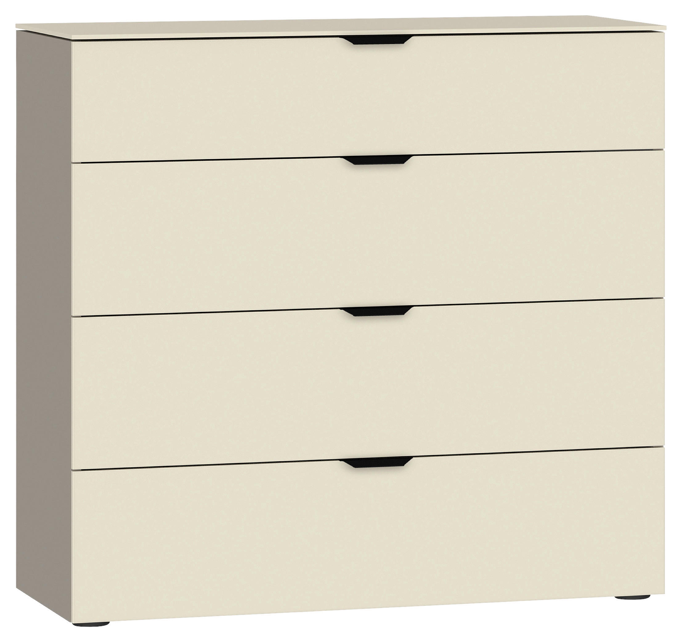 KOMMODE 90/87/43 cm  in Creme, Hellbraun  - Hellbraun/Creme, Design, Glas/Holzwerkstoff (90/87/43cm) - Jutzler