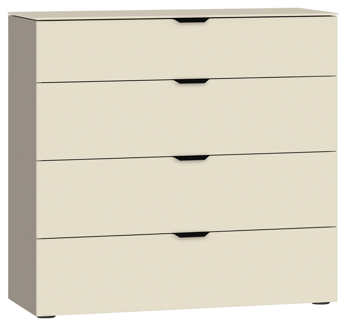 KOMMODE  in 90/87/43 cm  - Hellbraun/Creme, Design, Glas/Holzwerkstoff (90/87/43cm) - Jutzler