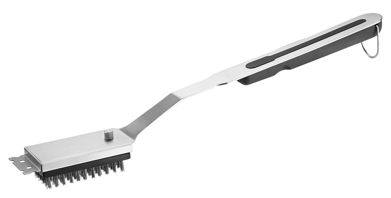 ŠČETKA ZA ŽAR - barve nerjavečega jekla/črna, Basics, kovina/umetna masa (5,5/46cm) - Gefu