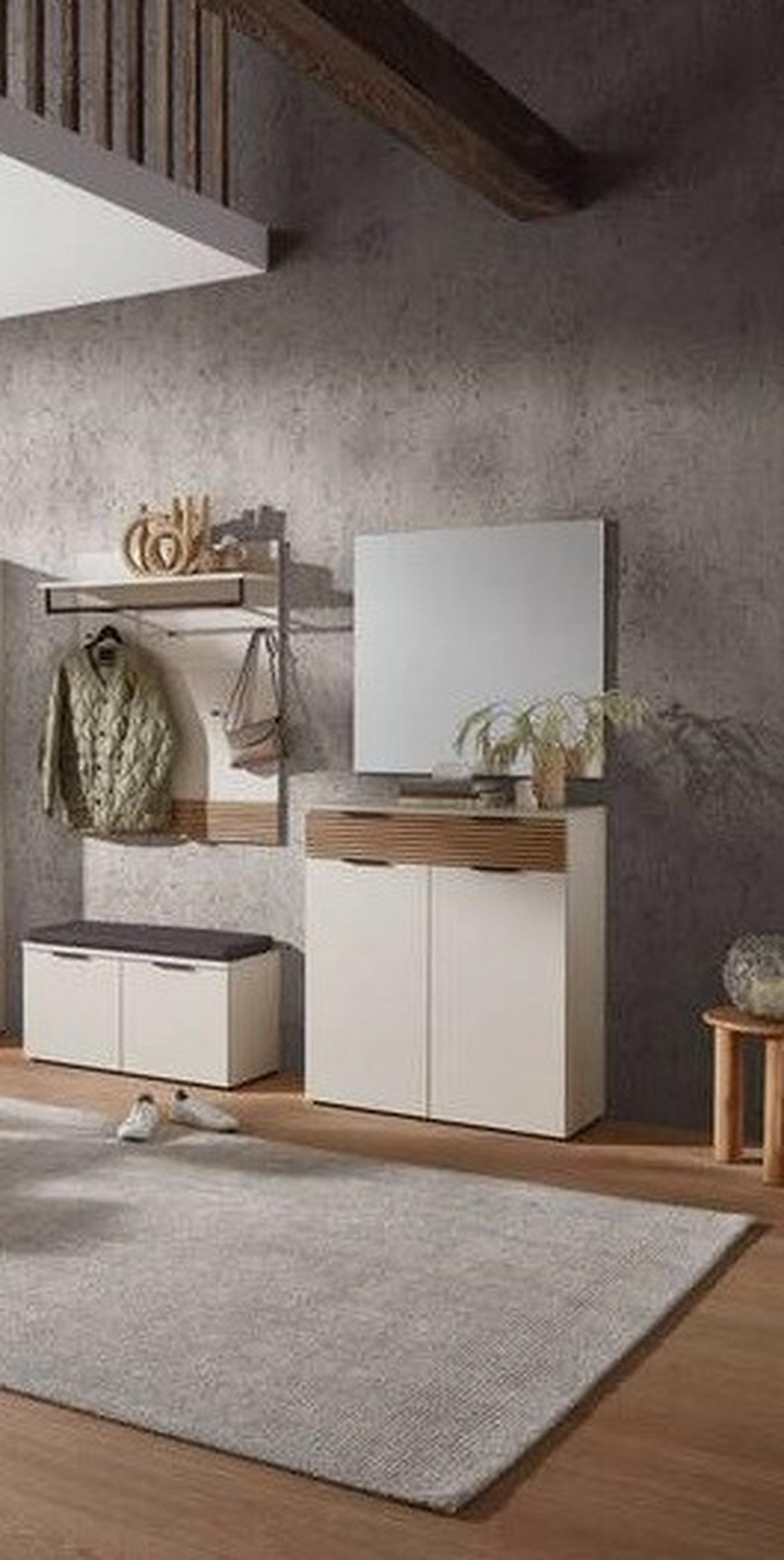 GARDEROBE 4-teilig  in 190/199/40 cm  - Kaschmir/Eichefarben, Design, Holzwerkstoff (190/199/40cm) - Voleo