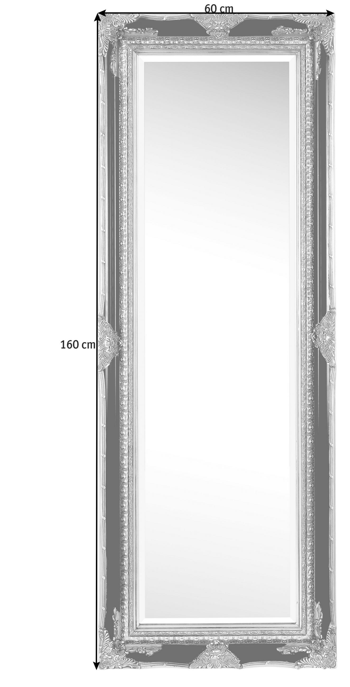 OGLEDALO ZIDNO  60/160/6,1 cm     - srebrne boje/crna, Lifestyle, drvo (60/160/6,1cm) - Landscape