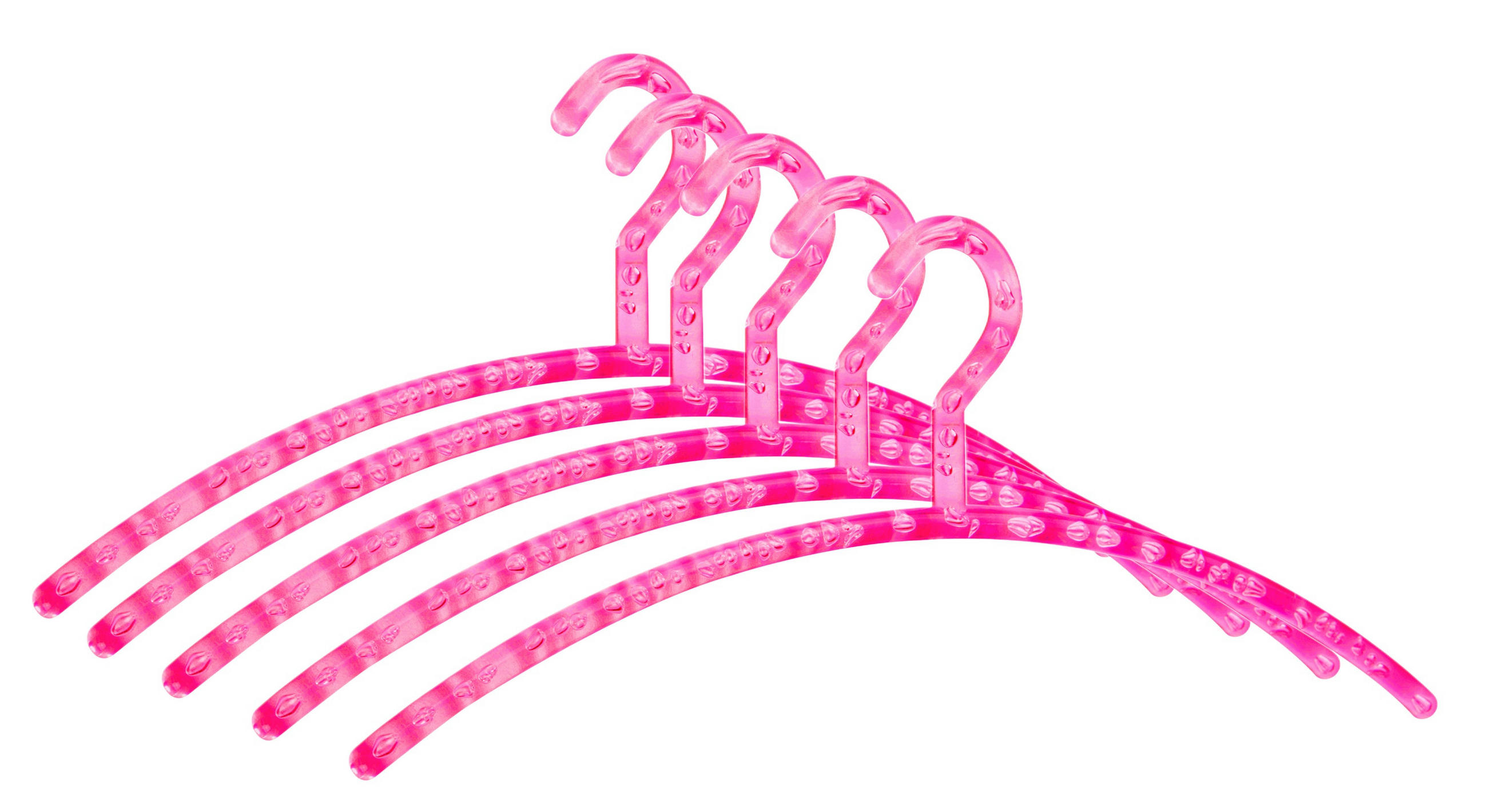 KLEIDERBÜGEL 5ER-SET Kunststoff  - Magenta, Design, Kunststoff (44/18/1,2cm)
