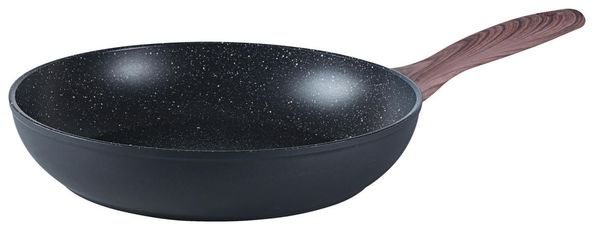 BRATPFANNE 28 cm  - Schwarz, Basics, Metall (28cm) - Sambonet