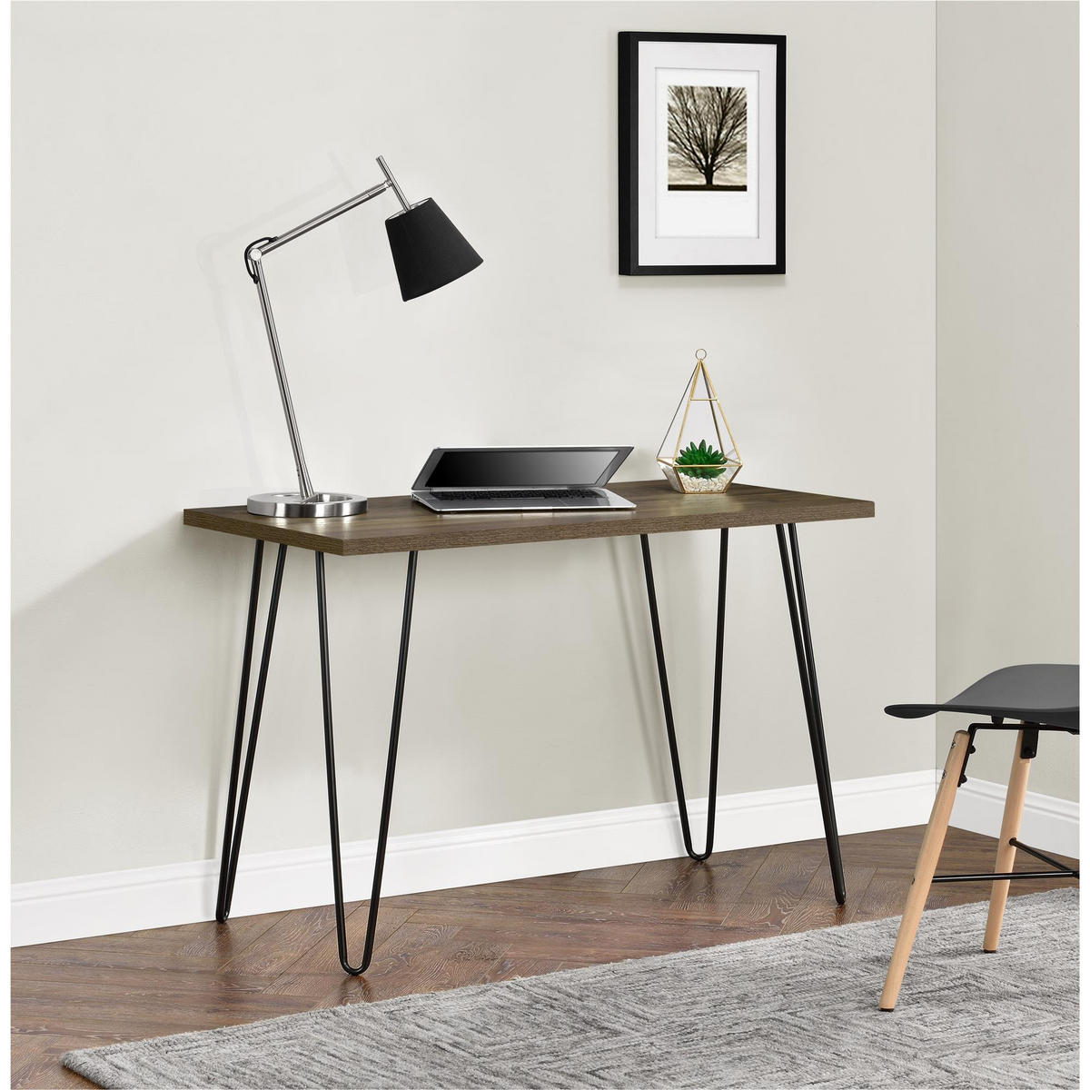 SCHREIBTISCH 101/68/49 cm  in Walnussfarben  - Walnussfarben, Design, Holzwerkstoff/Metall (101/68/49cm) - MID.YOU