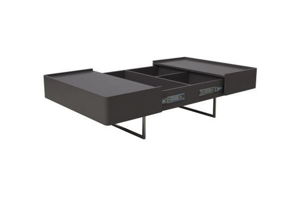 SOFFBORD i trämaterial 80/80/34,50 cm  - stålfärgad/grå, Design, metall/trämaterial (80/80/34,50cm) - Novel