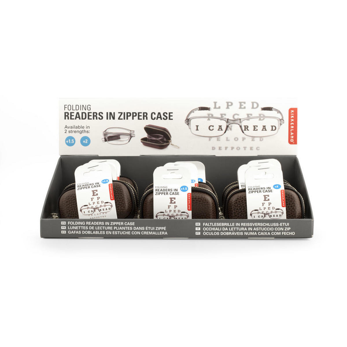 OKULIARE NA ČÍTANIE - Basics, kov/plast (3,6/7,3/8,7cm) - Kikkerland