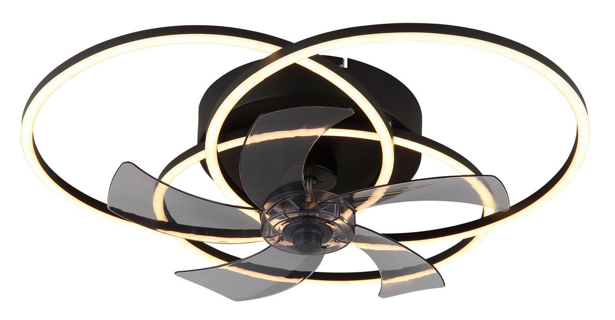 DECKENVENTILATOR  58/17,5 cm    - Weiss/Hellgrau, Design, Kunststoff/Metall (58/17,5cm) - Globo