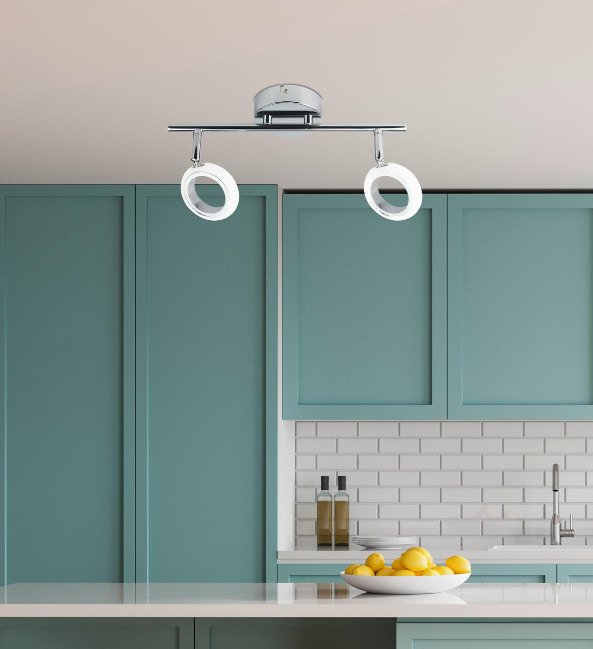 LED-SPOTLIGHT Aurelion 38/9/16 cm   - kromfärg, Design, metall/plast (38/9/16cm)