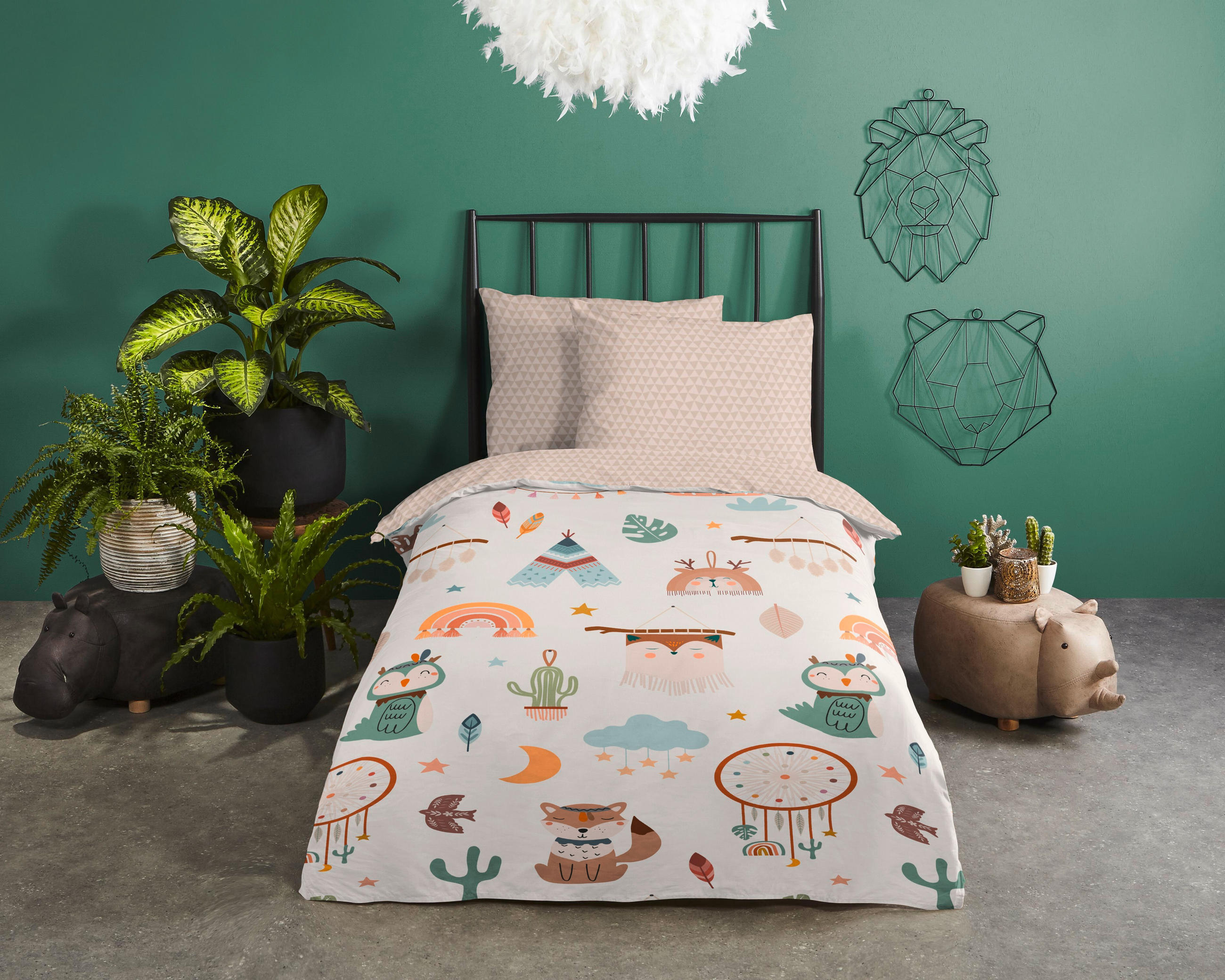 KINDERBETTWÄSCHE 140/200 cm  - Sandfarben/Beige, Trend, Textil (140/200cm)