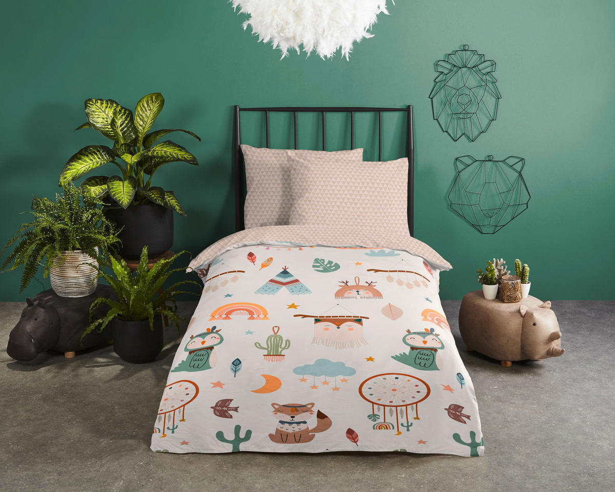 KINDERBETTWÄSCHE 140/200 cm  - Sandfarben/Beige, Trend, Textil (140/200cm)