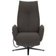 RELAXSESSEL in Textil Dunkelgrau  - Dunkelgrau/Anthrazit, Design, Textil/Metall (71/114/84cm) - Johann Jakob