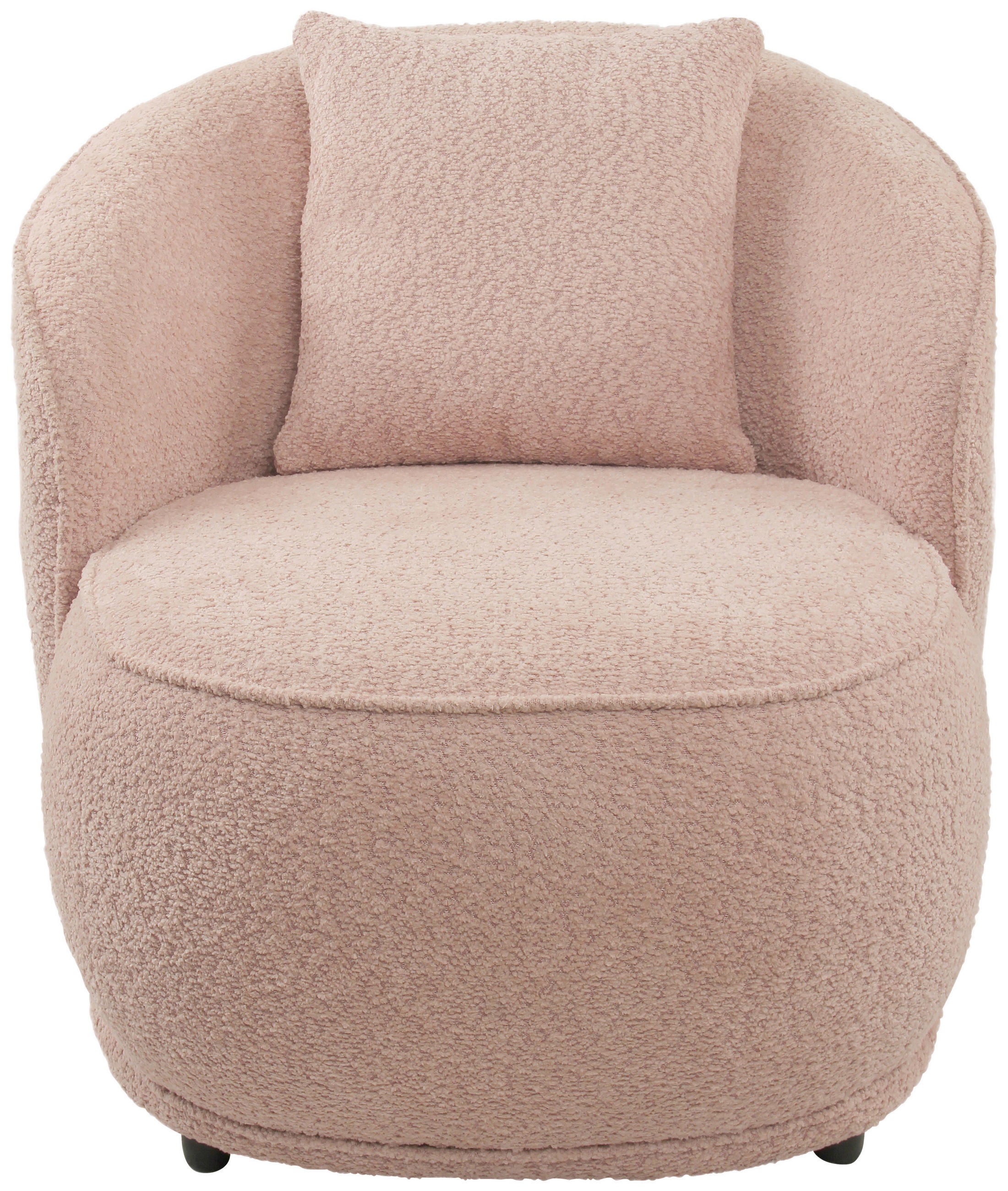 SESSEL in Bouclé Rosa  - Rosa, MODERN, Textil/Metall (76/83/74cm) - Livetastic