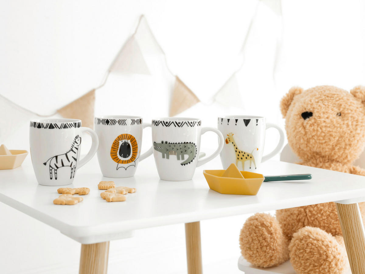KINDERBECHER Safari  - Multicolor, Basics, Keramik - Creatable