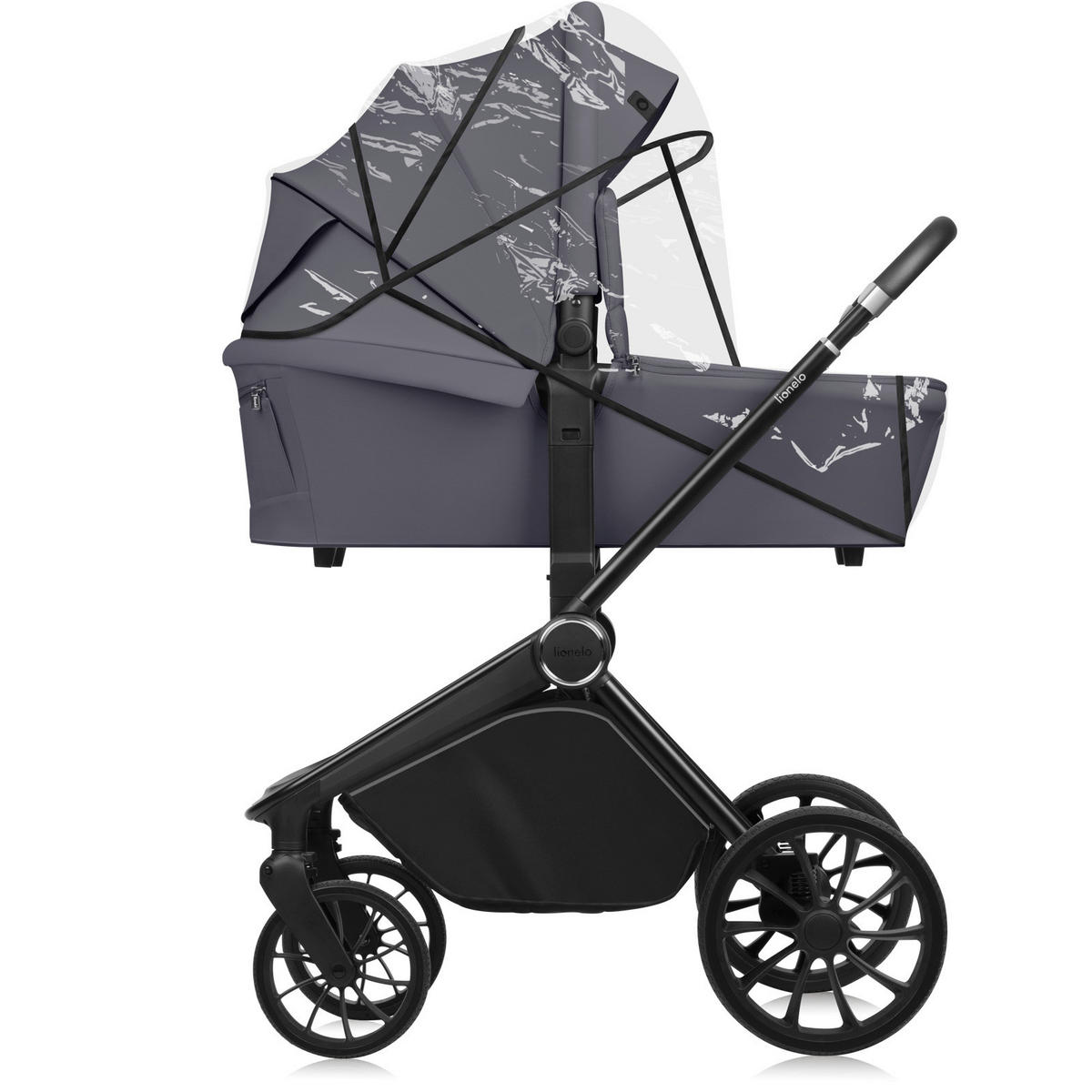 KINDERWAGENSET  Mika Plus 2in1  Grey Stone  - Grau, Basics (93/62/110cm) - Lionelo