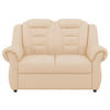 2-SITZER-SOFA in Lederlook Beige  - Beige/Schwarz, Konventionell, Kunststoff/Textil (145/102/101cm) - Livetastic