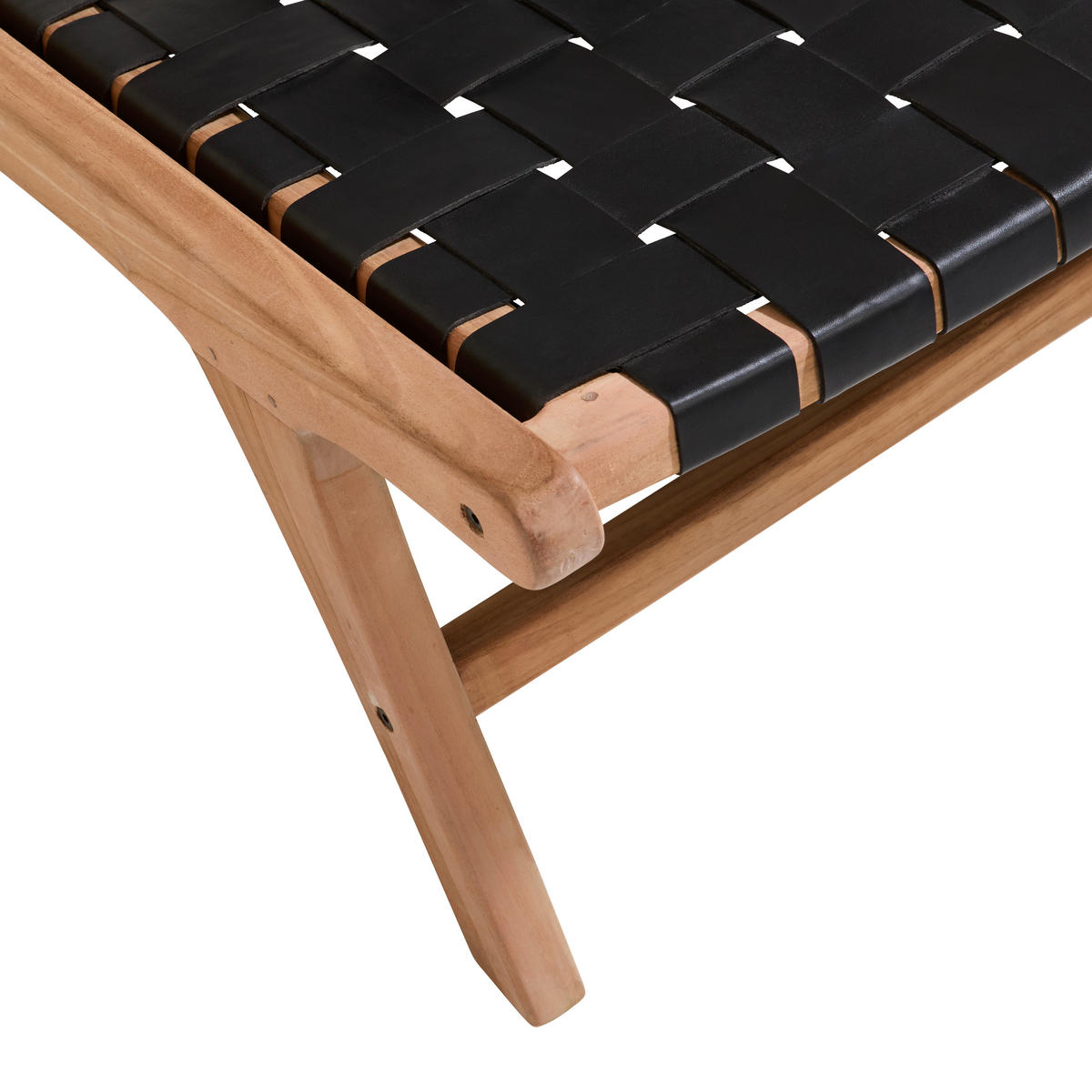 SESSEL in Echtleder Naturfarben  - Naturfarben/Teakfarben, Design, Leder/Holz (65/68/78cm) - Livetastic