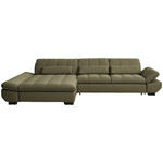 ECKSOFA  in Flachgewebe Grün  204/341 cm  - Schwarz/Grün, Design, Textil/Metall (204/341cm) - Xora