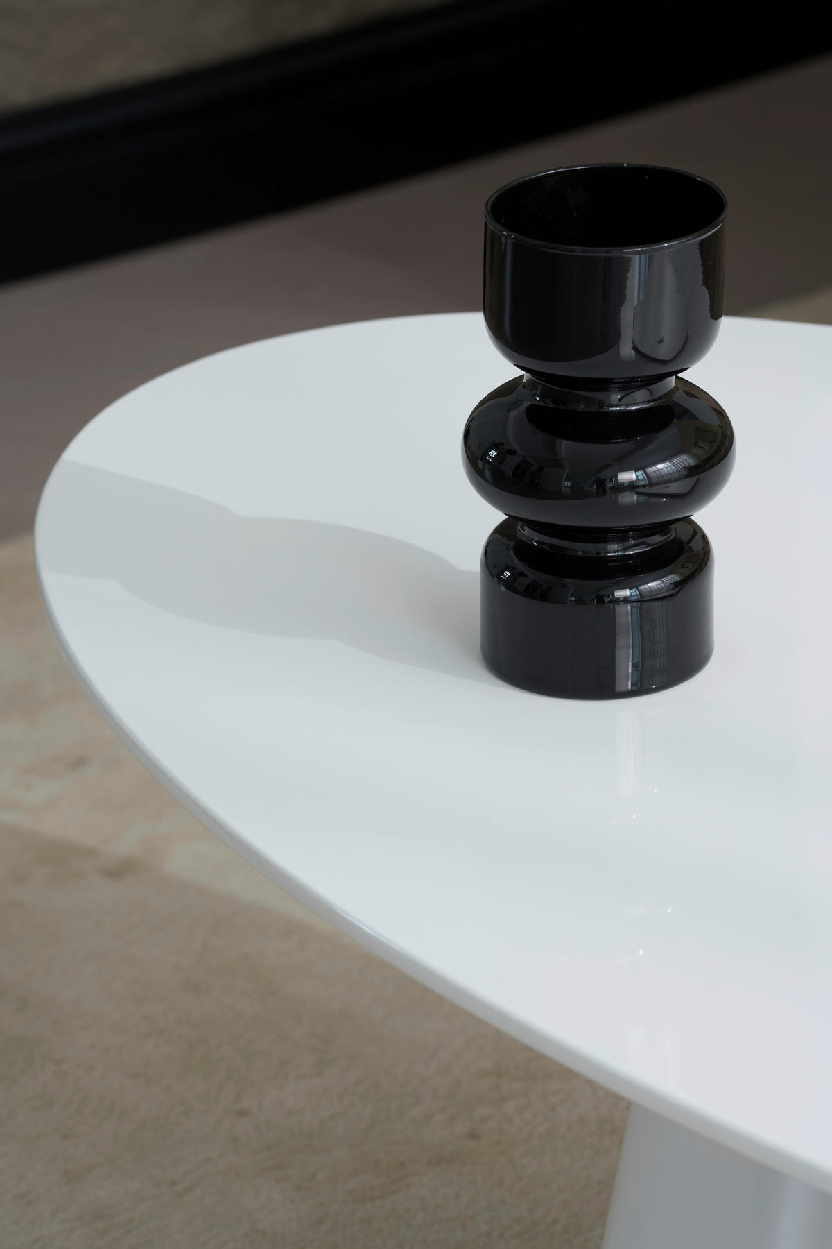 COUCHTISCH 110/60/40 cm oval Weiß Hochglanz  - Weiß Hochglanz, Basics, Holzwerkstoff (110/60/40cm) - MID.YOU