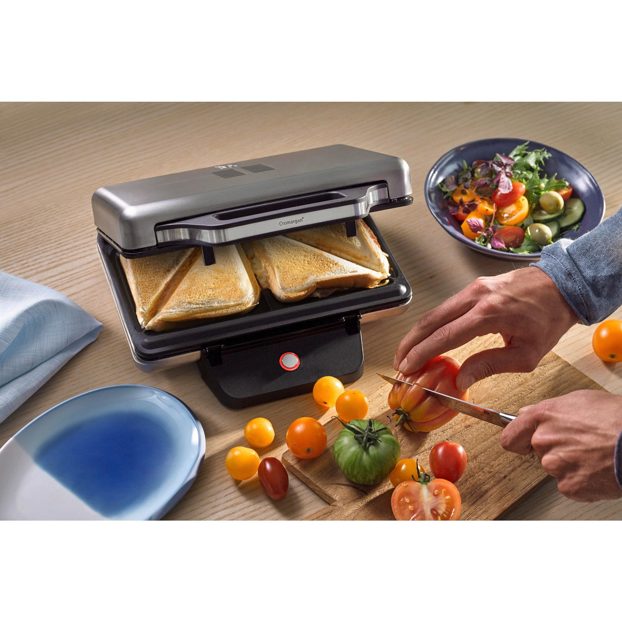 SANDWICHTOASTER Lono - Edelstahlfarben, Basics, Metall (29,5/27,5/11,5cm) - WMF