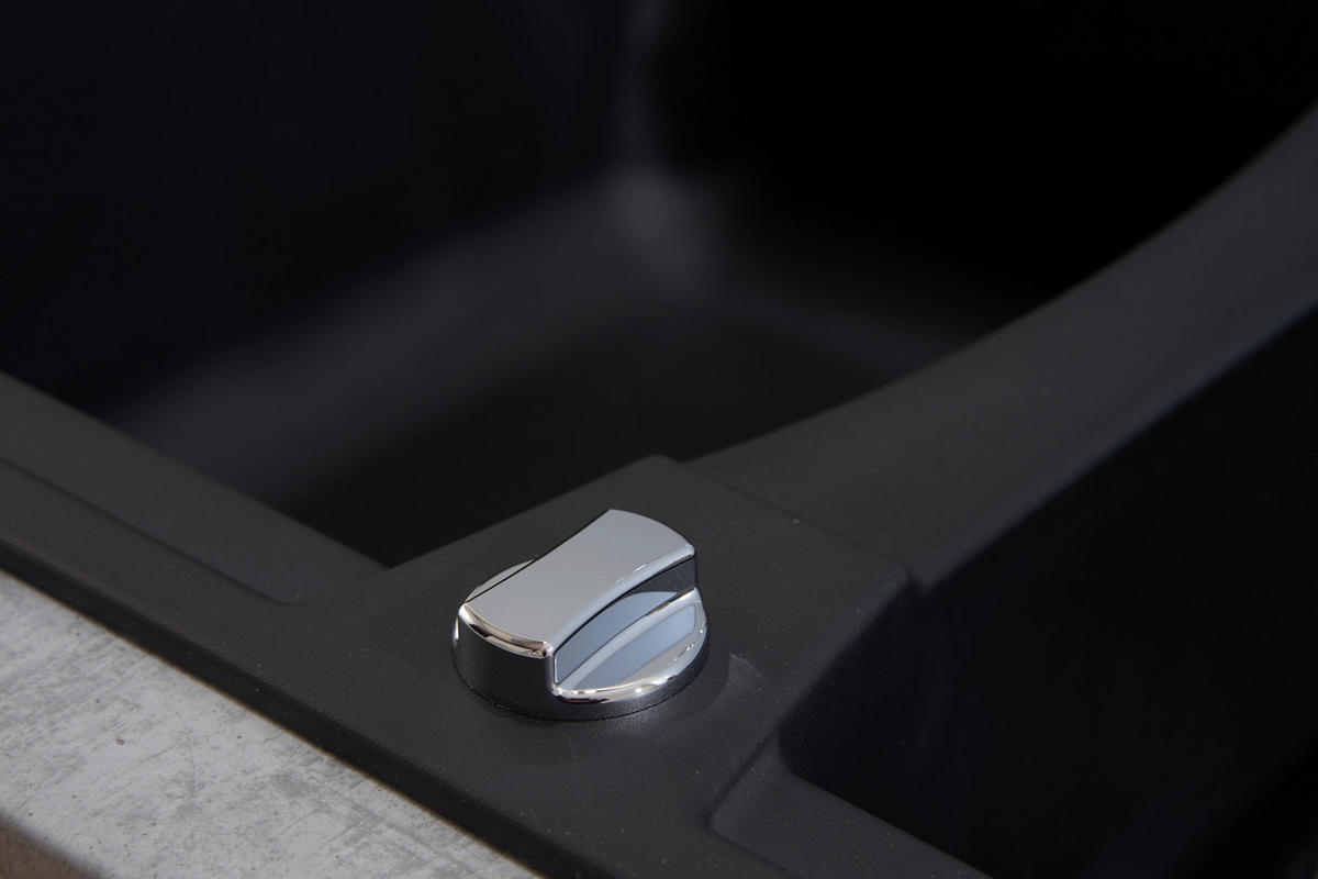 SPÜLE 1712BOSTON100X50S  - Schwarz, Trend, Glas/Kunststoff (100/20/50cm) - Respekta