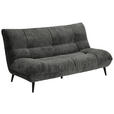2-SITZER-SOFA  in Mikrofaser Anthrazit  - Anthrazit/Schwarz, KONVENTIONELL, Textil/Metall (198/100/101cm) - Hom`in