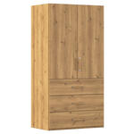 DREHTÜRENSCHRANK 101/197/60 cm 2-türig Eichefarben  - Eichefarben/Silberfarben, Design, Holzwerkstoff/Kunststoff (101/197/60cm) - Novel