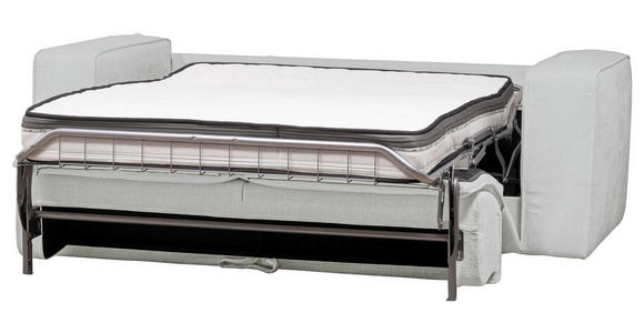 SCHLAFSOFA  in Chenille Hellgrau  - Hellgrau/Schwarz, Design, Kunststoff/Textil (227/74/105cm) - Novel