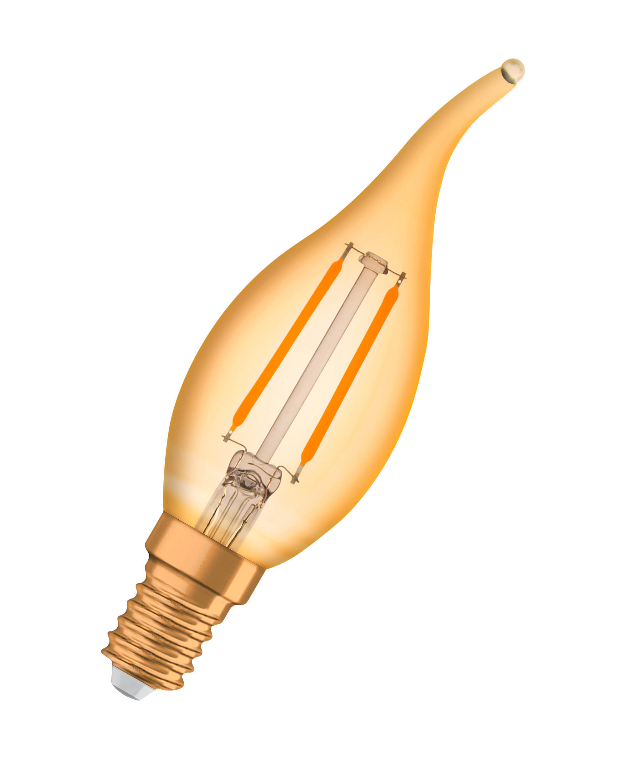 LED-LEUCHTMITTEL   E14 1,5 W 120 lm 2 Stück  - Goldfarben, Basics, Glas (3,5/12,1cm) - Osram