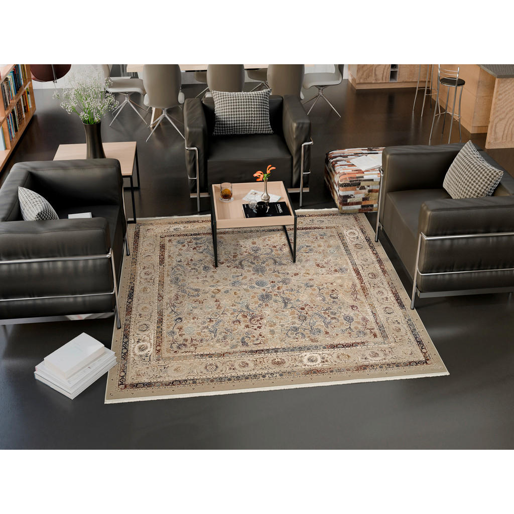 Thumbnail - Dieter Knoll Webteppich Krypton, Mehrfarbig, Natur, Textil, Ornament, quadratisch, 200x200 cm, Oeko-Tex® Standard 100, f...