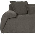 ECKSOFA Dunkelgrau Flachgewebe  - Dunkelgrau/Schwarz, KONVENTIONELL, Kunststoff/Textil (274/174cm) - Carryhome