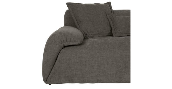 ECKSOFA Dunkelgrau Flachgewebe  - Dunkelgrau/Schwarz, KONVENTIONELL, Kunststoff/Textil (274/174cm) - Carryhome