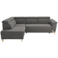 ECKSOFA  in Chenille Dunkelbraun  200/265 cm  - Dunkelbraun/Naturfarben, KONVENTIONELL, Holz/Textil (200/265cm) - Stylife