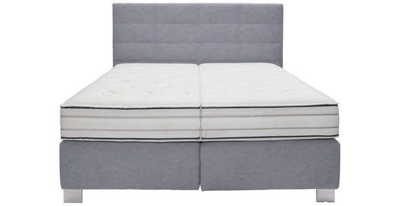 BOXSPRINGBETT 180/200 cm  in Grau  - Alufarben/Grau, KONVENTIONELL, Textil/Metall (180/200cm) - Dieter Knoll