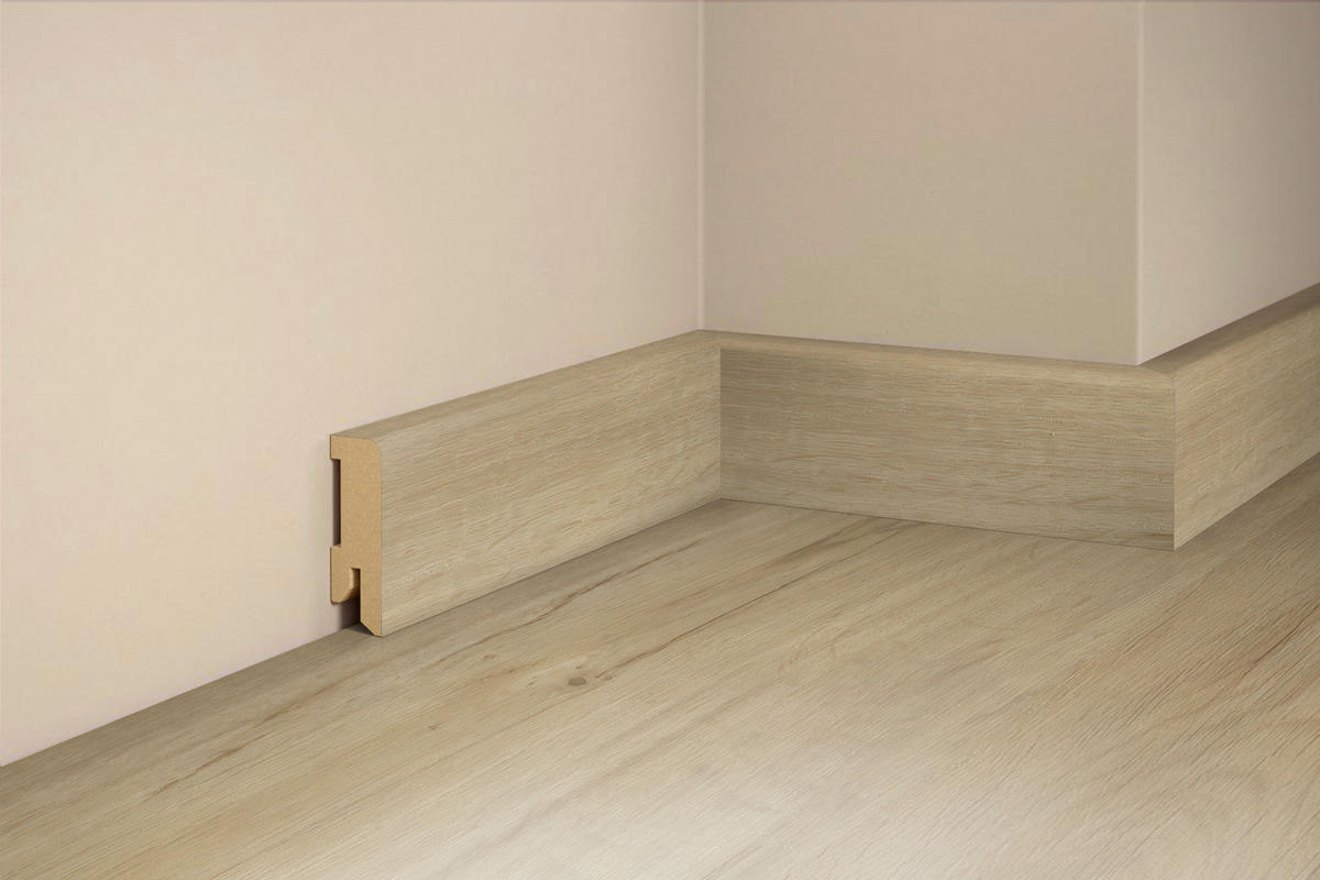 SOCKELLEISTE, Eiche Porzellan  - Basics, Holz (240/5/1,6cm) - Tilo
