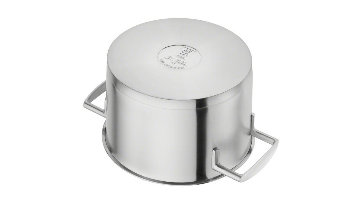 KOCHTOPFSET Vitality 5-teilig  - Edelstahlfarben, Design, Glas/Metall - Zwilling
