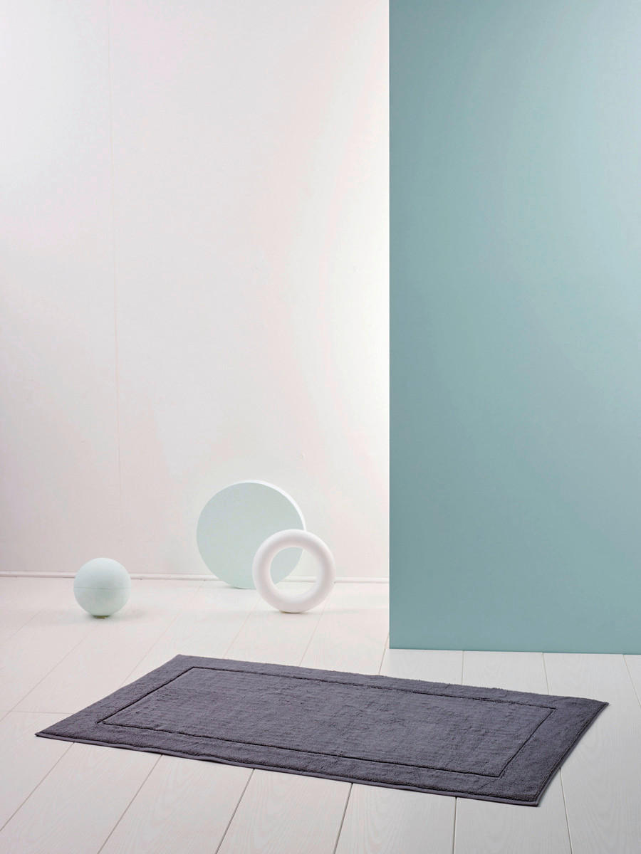BADEMATTE Graphitfarben 70/120 cm  - Graphitfarben, Basics, Kunststoff/Textil (70/120cm) - Aquanova