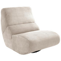 SESSEL in Cord Beige  - Beige/Schwarz, Design, Textil/Metall (74/85/105cm) - Livetastic