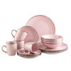 KOMBISERVICE Rosa Metallic Rim 16-teilig 4 Personen  - Rosa, Basics, Keramik - Mäser