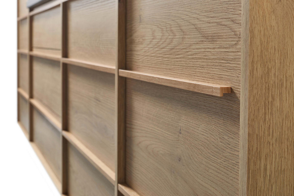 KÜCHENLEERBLOCK 264 cm   in Eichefarben  - Eichefarben/Anthrazit, Trend, Holzwerkstoff/Kunststoff (264cm) - P & B