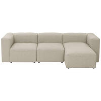 ECKSOFA in Flachgewebe Creme   - Creme, Design, Kunststoff/Textil (275/73/160cm) - Max Winzer