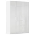 DREHTÜRENSCHRANK 151/223/61 cm,  in Weiß, 3-türig  - Weiß, Basics, Glas/Holzwerkstoff (151/223/61cm) - Novel