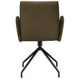 ARMLEHNSTUHL  , Typenauswahl, Sitzfläche 360° drehbar  , Webstoff, Mikrofaser  ,  - Schwarz/Braun, Design, Textil/Metall (60/91/60cm) - Moderano