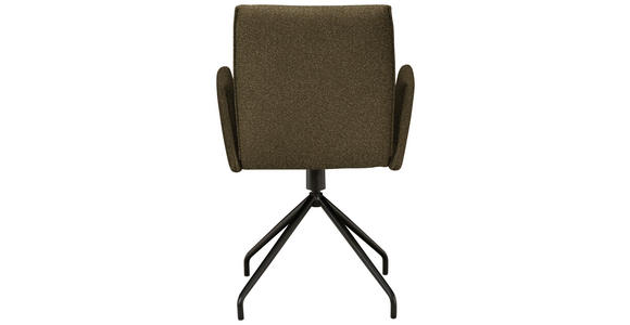 ARMLEHNSTUHL  , Typenauswahl, Sitzfläche 360° drehbar  , Webstoff, Mikrofaser  ,  - Schwarz/Braun, Design, Textil/Metall (60/91/60cm) - Moderano