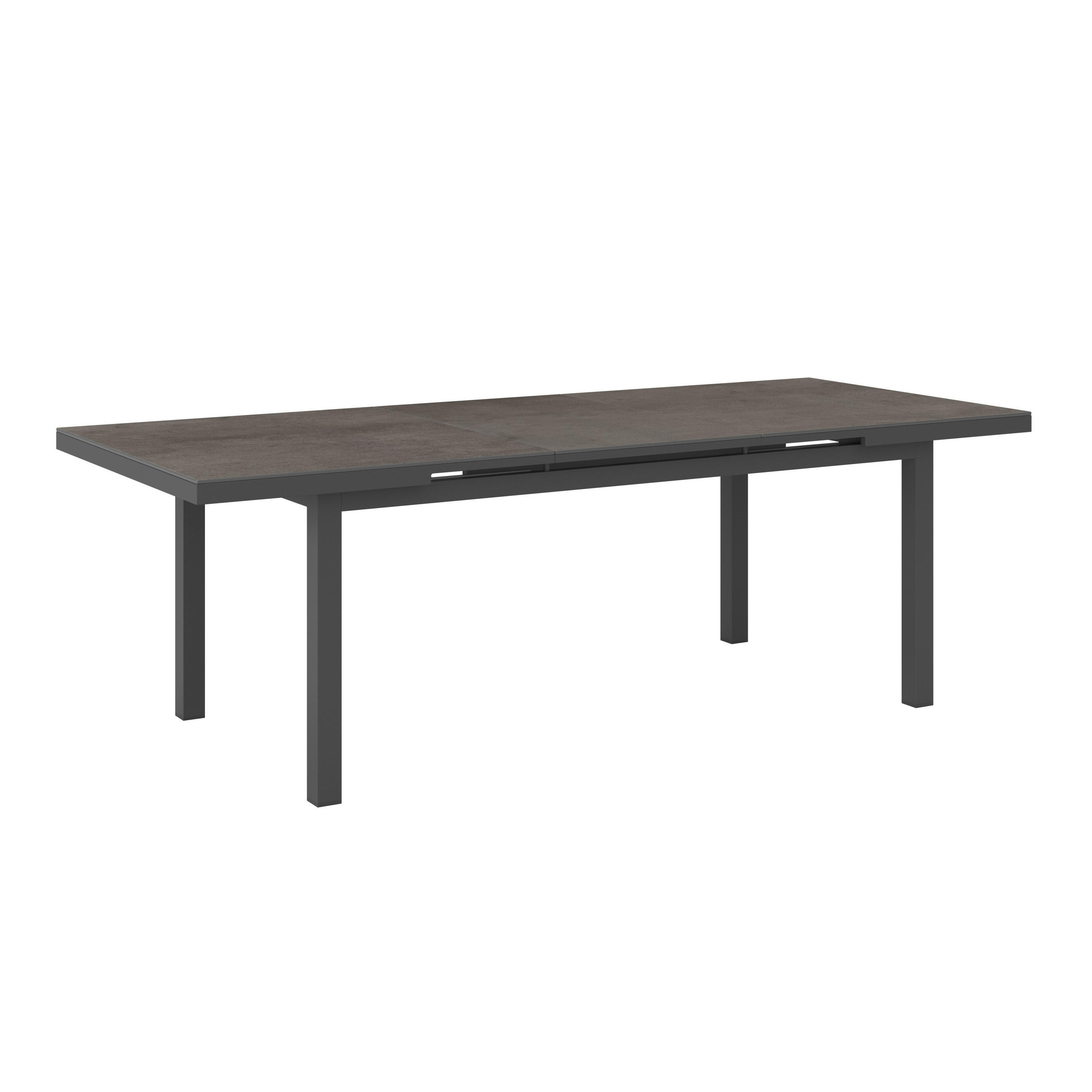 GARTENTISCH Metall, Glas rechteckig  - Anthrazit, MODERN, Glas/Metall (180-240/75/100cm) - Ambia Garden