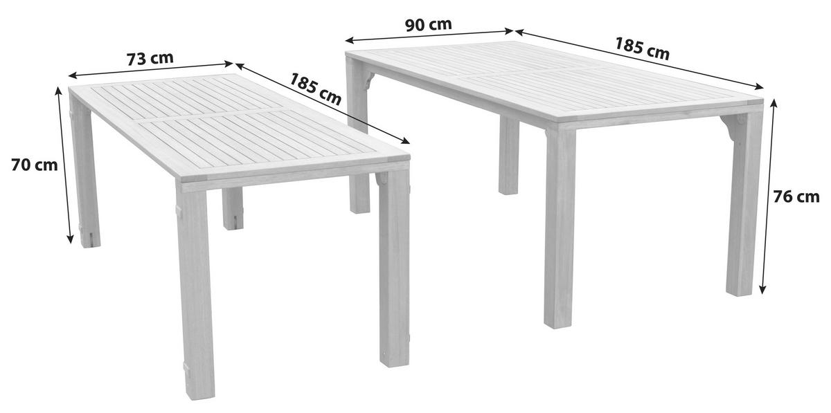 GARTENSET 8-teilig  - Naturfarben, KONVENTIONELL, Holz - Gardenson
