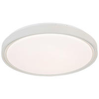 DECKENLEUCHTE 48/8 cm   - Transparent/Weiß, Trend, Kunststoff/Metall (48/8cm) - Novel