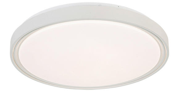 DECKENLEUCHTE 48/8 cm  - Transparent/Weiß, Trend, Kunststoff/Metall (48/8cm) - Novel