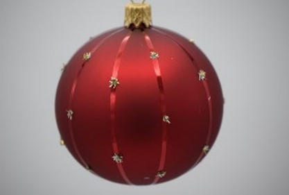 CHRISTBAUMKUGEL 7 cm  - Dunkelrot, Basics, Glas/Metall (7cm) - X-Mas