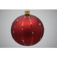CHRISTBAUMKUGEL 7 cm  - Dunkelrot, Basics, Glas/Metall (7cm) - X-Mas