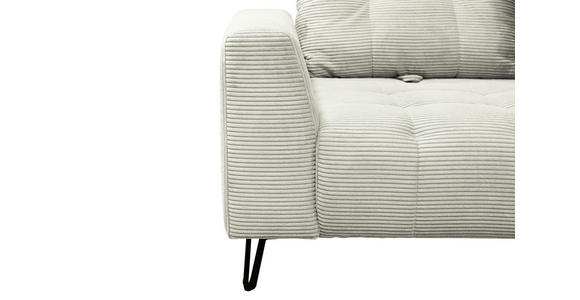 BIGSOFA  in Cord Naturfarben  - Schwarz/Naturfarben, KONVENTIONELL, Textil/Metall (246/100/116cm) - Carryhome